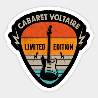 Vintage Cabaret Voltaire Name Guitar Pick Limited Edition Birthday Sticker
